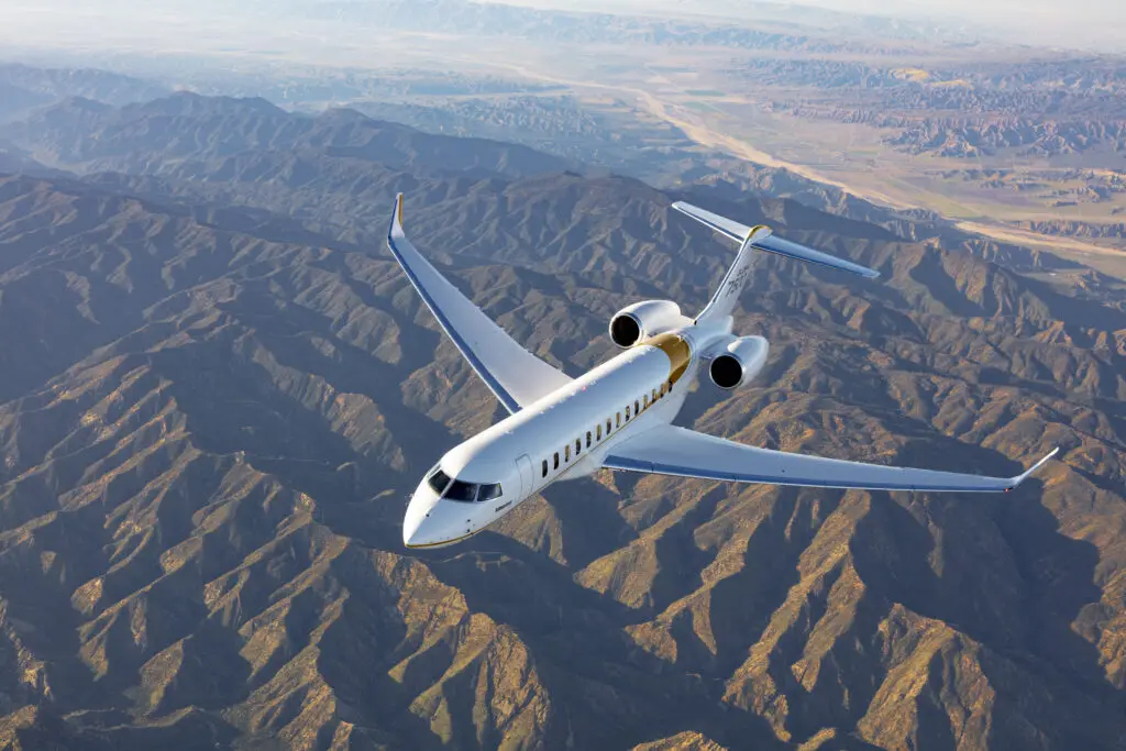 Bombardier Global 7500, photographed at Mojave Air &amp; Space Port and across southern California on April 16-17, 2019, from Wolfe Air AStar 350B and Learjet 25B